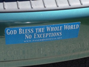 Bumper sticker theology...