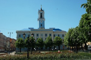 The city hall in Cernovcy, Ukraine