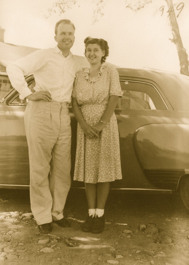 Mom and Dad, 1949. At seven years of marriage, and less than a year from the birth of their first child. I'll bet they were sharing a lot of joyous first and forever words back then... (One of favorite pictures of my parents.)