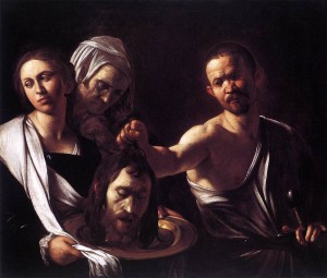 Salome with the Head of John the Baptist by Caravaggio, National Gallery, London, c. 1607-10