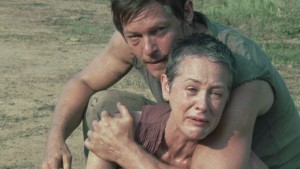 Carol reacts to seeing her daughter in "The Walking Dead"